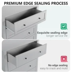 Dresser For Bedroom With 6 Drawers, 31.5" Farmhouse Chest Of Drawers Closet With Metal Handle, Wooden Dresser Organizer, For Bedroom, Living Room 11 Dresser For Bedroom With 6 Drawers, 31.5" Farmhouse Chest Of Drawers Closet With Metal Handle, Wooden Dresser Organizer, For Bedroom, Living Room -Garvee Sales GUEST 00496c3e 5d08 4fae a44a cfd09b114dd9