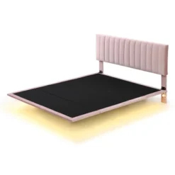 Floating Queen Platform Bed Frame, Headboard Velvet, No Box Spring Needed Upholstered Queen Bed Frame For Bedroom 10 Floating Queen Platform Bed Frame, Headboard Velvet, No Box Spring Needed Upholstered Queen Bed Frame For Bedroom -Garvee Sales GUEST 006b06a8 b395 4472 b966 140981d4aa3a