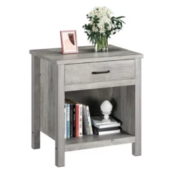 Garvee Farmhouse Gray Nightstand With Drawer And Storage Shelf For Bedroom Living Room 13 Garvee Farmhouse Gray Nightstand With Drawer And Storage Shelf For Bedroom Living Room -Garvee Sales GUEST 0076a266 009b 4a45 a4bf c4b5680cc684