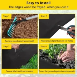 Weed Barrier Landscape Fabric, Non-Woven 1.8oz Ground Cover Weed Block Gardening Mat, Easy Setup & Superior Weed Control -Garvee Sales GUEST 008c314d f258 4690 b19d 2da7d8e6597d