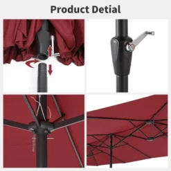 Patio Umbrella, 15FT Double-Side, Outdoor Market Umbrella, Umbrella With Crank Handle, Patio Umbrella For Backyard, Deck, Pool 12 Patio Umbrella, 15FT Double-Side, Outdoor Market Umbrella, Umbrella With Crank Handle, Patio Umbrella For Backyard, Deck, Pool -Garvee Sales GUEST 021abf1b 65e6 41ed 8aa9 20c78199419d