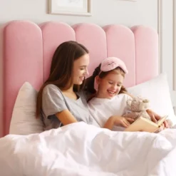 2 Sets Twin Bed Frame With Under-Bed Drawer, Velvet Upholstered Platform Bed With Wave Headboard,No Box Spring Needed 10 2 Sets Twin Bed Frame With Under-Bed Drawer, Velvet Upholstered Platform Bed With Wave Headboard,No Box Spring Needed -Garvee Sales GUEST 02688dc5 d70e 4d02 ba32 3c27782de95c