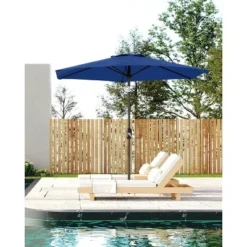 7.5Ft Outdoor Patio Umbrella With Push-Button Tilt And Crank, 6 Sturdy Ribs, UV-Resistant For Garden, Poolside, Patio, Backyard-Navy Blue 11 7.5Ft Outdoor Patio Umbrella With Push-Button Tilt And Crank, 6 Sturdy Ribs, UV-Resistant For Garden, Poolside, Patio, Backyard-Navy Blue -Garvee Sales GUEST 026bbc8d ec9f 478e bb7b 97674a015b49