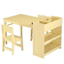 Garvee Kids Art Table And 2 Chairs--Craft Table With Large Storage Shelves,WarmYellow -Garvee Sales GUEST 02713465 6a5b 4fe5 92da 6b16e131576e