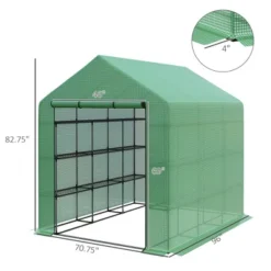 Outdoor Greenhouse With 18 Shelves, Roll-up Zipper Door Portable Walk-in Greenhouse, Heavy Duty Garden Accessory Tent For Backyard 13 Outdoor Greenhouse With 18 Shelves, Roll-up Zipper Door Portable Walk-in Greenhouse, Heavy Duty Garden Accessory Tent For Backyard -Garvee Sales GUEST 027671ee 0735 4239 a27e 4335346d0cf6