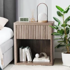 Stand Set Of 2, Modern Farmhouse Nightstand, Fluted Nightstand With Drawer Storage, Mid Century Wood Bedside Table For Bedroom Living Room Sofa Office 12 Stand Set Of 2, Modern Farmhouse Nightstand, Fluted Nightstand With Drawer Storage, Mid Century Wood Bedside Table For Bedroom Living Room Sofa Office -Garvee Sales GUEST 0430b5ea e31e 4e19 9fb9 a141dddd131c