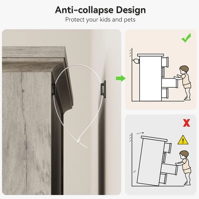5 Drawer Dresser, Farmhouse Chest Of Drawers With Metal Handles, Modern Storage Organizer, Wooden Dresser For Living Room, Hallway 6 5 Drawer Dresser, Farmhouse Chest Of Drawers With Metal Handles, Modern Storage Organizer, Wooden Dresser For Living Room, Hallway - Image 6
