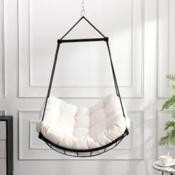 Hammock Chair Swing With Cushion - Outdoor Indoor Hanging Hammock Chair For Patio, Porch, Bedroom, Garden, Courtyard, Balcony 17 Hammock Chair Swing With Cushion - Outdoor Indoor Hanging Hammock Chair For Patio, Porch, Bedroom, Garden, Courtyard, Balcony -Garvee Sales GUEST 04779f49 851b 418d 86f1 5f5ced205115