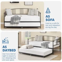 Garvee Twin Metal Daybed And Trundle, Sofa Bed - Room & Joy 13 Garvee Twin Metal Daybed And Trundle, Sofa Bed - Room & Joy -Garvee Sales GUEST 048ae56c 6865 44f4 bfd4 e4bebb506a22