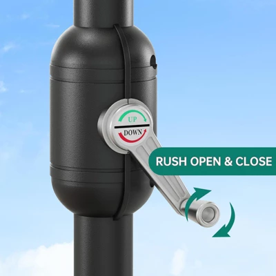 13ft Large Patio Umbrella, Double-Sided Outdoor Market Rectangle Umbrellas 7 13ft Large Patio Umbrella, Double-Sided Outdoor Market Rectangle Umbrellas - Image 7