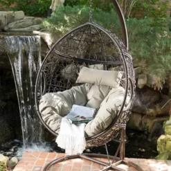 Hanging Egg Chair, Indoor Outdoor Patio Wicker Swing Egg Basket Chairs With Cushion, Rattan Wicker Hammock Chairs 7 Hanging Egg Chair, Indoor Outdoor Patio Wicker Swing Egg Basket Chairs With Cushion, Rattan Wicker Hammock Chairs -Garvee Sales GUEST 08071f35 b2b5 4217 93b9 46d896e6d961
