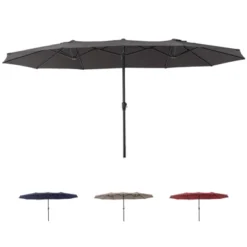 Patio Umbrella, 15FT Double-Side, Outdoor Market Umbrella, Umbrella With Crank Handle, Patio Umbrella For Backyard, Deck, Pool 15 Patio Umbrella, 15FT Double-Side, Outdoor Market Umbrella, Umbrella With Crank Handle, Patio Umbrella For Backyard, Deck, Pool -Garvee Sales GUEST 083b7946 a794 4768 bf58 1f3a319516ef