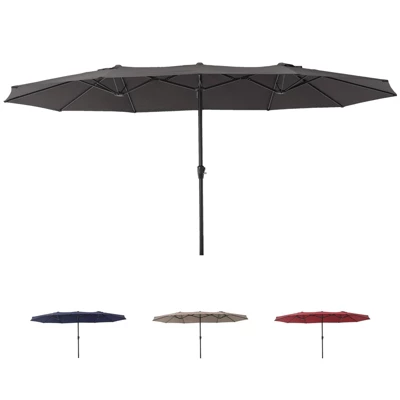 Patio Umbrella, 15FT Double-Side, Outdoor Market Umbrella, Umbrella With Crank Handle, Patio Umbrella For Backyard, Deck, Pool 7 Patio Umbrella, 15FT Double-Side, Outdoor Market Umbrella, Umbrella With Crank Handle, Patio Umbrella For Backyard, Deck, Pool - Image 7