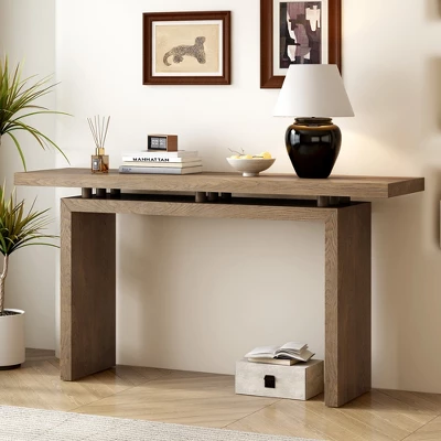 Ash Veneer Console Table, Modern Simple Style, Featuring Clever Tabletop Design, Suitable For Entryway, Hallway, Living Room, Foyer 9 Ash Veneer Console Table, Modern Simple Style, Featuring Clever Tabletop Design, Suitable For Entryway, Hallway, Living Room, Foyer - Image 9