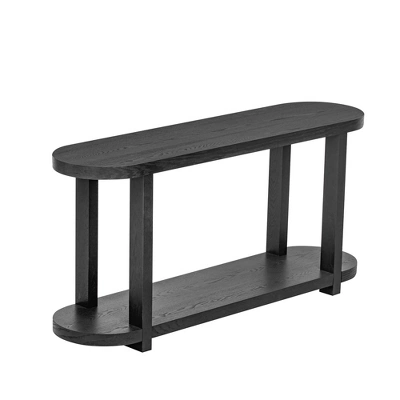 Entryway Console Table With Storage, 2 Tier Modern Narrow Long Sofa Table, Behind Couch Table,Hallway Table For Living Room Entryway And Foyer 3 Entryway Console Table With Storage, 2 Tier Modern Narrow Long Sofa Table, Behind Couch Table,Hallway Table For Living Room Entryway And Foyer - Image 3