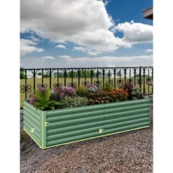 8x4x2ft Galvanized Raised Garden Bed,Deep Root Planter Box For Vegetables,Flowers,Herbs-Large Metal Raised Garden Bed Kit Outdoor,Green 14 8x4x2ft Galvanized Raised Garden Bed,Deep Root Planter Box For Vegetables,Flowers,Herbs-Large Metal Raised Garden Bed Kit Outdoor,Green -Garvee Sales GUEST 09f43df6 f55b 4ad4 b4fc e0b50566b386