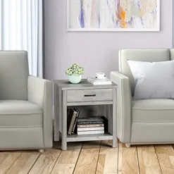 Whizmax Nightstands, Modern Bedside End Tables, Night Stands With Drawer And Storage Shelf For Living Room Bedroom, Gray 12 Whizmax Nightstands, Modern Bedside End Tables, Night Stands With Drawer And Storage Shelf For Living Room Bedroom, Gray -Garvee Sales GUEST 0b24c5c4 6384 45a9 b80e ad184b53c1f9