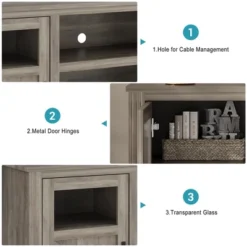 34'' Tall Farmhouse LED TV Stand,Entertainment Center With Storage 11 34'' Tall Farmhouse LED TV Stand,Entertainment Center With Storage -Garvee Sales GUEST 0b4f9a0d 130d 4bcf 923d c2bdae67dee8