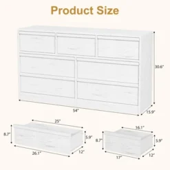 Garvee 7 Drawer Dresser For Bedroom, White Double Dresser Organizer With Concave Handles, Modern Chest Of Drawers For Bedroom Living Room Nursery 10 Garvee 7 Drawer Dresser For Bedroom, White Double Dresser Organizer With Concave Handles, Modern Chest Of Drawers For Bedroom Living Room Nursery -Garvee Sales GUEST 0b578e6e 24f5 49f1 a58a e3ad41c19670