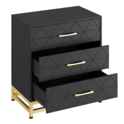3 Drawer Dresser, Wood Chest Drawers With Storage For Closet, Bedroom, Drawers Dresser Modern Bedside Nightstand With Gold Handles 10 3 Drawer Dresser, Wood Chest Drawers With Storage For Closet, Bedroom, Drawers Dresser Modern Bedside Nightstand With Gold Handles -Garvee Sales GUEST 0c431905 3687 4cb0 a290 251d613217b6