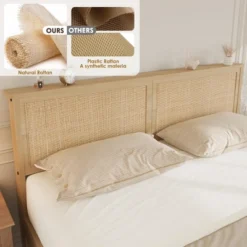 Rattan Bed Frame Bed Frame With 2 Drawers, Wooden Platform Bed With Rattan Headboard, Led Lights 10 Rattan Bed Frame Bed Frame With 2 Drawers, Wooden Platform Bed With Rattan Headboard, Led Lights -Garvee Sales GUEST 0c86538a cb3c 485f 8dc6 1e9289ae4b2b