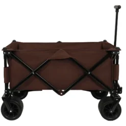 Utility Park Garden Cart, Folding Camping Trolley, Outdoor Picnic Beach Wagon, Brown 15 Utility Park Garden Cart, Folding Camping Trolley, Outdoor Picnic Beach Wagon, Brown -Garvee Sales GUEST 0cb69138 699c 4775 84ba 95b9a12a7ffb