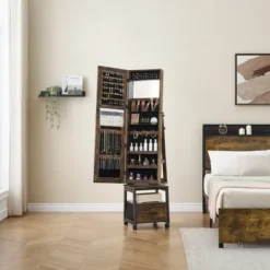 Garvee 360° Swivel Mirrored Jewelry Cabinet, Full Length Mirror With Jewelry Storage And Floor Standing Lock, Built In Makeup Mirror 10 Garvee 360° Swivel Mirrored Jewelry Cabinet, Full Length Mirror With Jewelry Storage And Floor Standing Lock, Built In Makeup Mirror -Garvee Sales GUEST 0dc57a29 9fe1 4890 95ac 19cd46a2a222