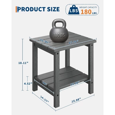 Folding Adirondack Chairs Set Of 2 With Side Table - HDPE Poly Lumber, 380lb Capacity & Weather-Resistant For Patio, Fire Pit 5 Folding Adirondack Chairs Set Of 2 With Side Table - HDPE Poly Lumber, 380lb Capacity & Weather-Resistant For Patio, Fire Pit - Image 5