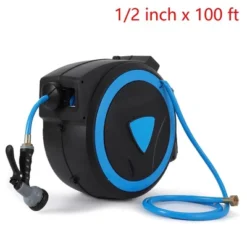 Retractable Garden Hose Reel 1/2 Inch X 100 Ft Wall Mount With 9-Pattern Nozzle -Garvee Sales GUEST 0f36accc fbb7 4904 8af0 d4de1571b823