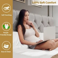 Bed Frame With 2 Storage Drawers, Vintage Velvet Upholstered Bedframe, Button Tufted Wingback Headboard, No Box Spring Needed, Noise Free 8 Bed Frame With 2 Storage Drawers, Vintage Velvet Upholstered Bedframe, Button Tufted Wingback Headboard, No Box Spring Needed, Noise Free -Garvee Sales GUEST 0feb1c95 e5a2 493b a1e7 f024bb982a54