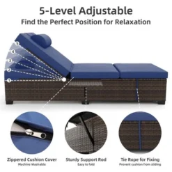 Whizmax Rattan Chaise Lounge Pool Chairs, Outdoor Sun Tanning Chairs With Adjustable Backrest For Beach, Yard, Patio 11 Whizmax Rattan Chaise Lounge Pool Chairs, Outdoor Sun Tanning Chairs With Adjustable Backrest For Beach, Yard, Patio -Garvee Sales GUEST 10adaafe cae7 48e3 9b5f 4ff4d073ec9f