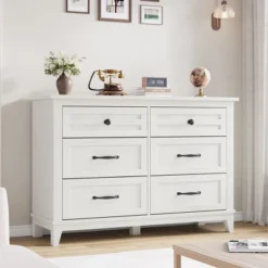 Garvee 6 Dresser For Bedroom, 47.2" Wide Drawer Dresser With Storage Freestanding, Wooden Closet Storage Chest For Living Room, Bedroom -Garvee Sales GUEST 12c6f312 cf2e 47c3 a2a3 cae0c5f7661d