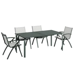 9 PCS Aluminum Patio Dining Set, Outdoor Furniture Set With 8 Stackable Aluminum Dining Chairs And Table, Outdoor Table And Chairs, Black 10 9 PCS Aluminum Patio Dining Set, Outdoor Furniture Set With 8 Stackable Aluminum Dining Chairs And Table, Outdoor Table And Chairs, Black -Garvee Sales GUEST 131e239b a0d5 4cdf b4e9 381036a01191