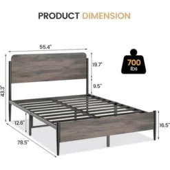 Garvee Bed Frame With Wooden Headboard And Footboard,Metal Bed Frame, No Box Spring Needed, 14 Inch Easy To Assemble Noise Free Mattress Foundation 8 Garvee Bed Frame With Wooden Headboard And Footboard,Metal Bed Frame, No Box Spring Needed, 14 Inch Easy To Assemble Noise Free Mattress Foundation -Garvee Sales GUEST 13e0ffd6 8e11 4639 a2ae 2150b5f84019