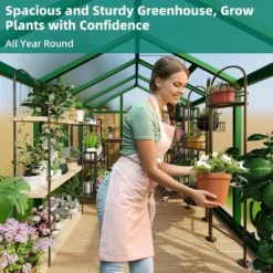 Garvee Greenhouse For Outdoors, Polycarbonate Greenhouse With Quick Setup Structure And Roof Vent, Aluminum Greenhouses Heavy Duty For Garden, Lawn 11 Garvee Greenhouse For Outdoors, Polycarbonate Greenhouse With Quick Setup Structure And Roof Vent, Aluminum Greenhouses Heavy Duty For Garden, Lawn -Garvee Sales GUEST 13f40a8a 681e 45cd aab2 f9e3be5a7122