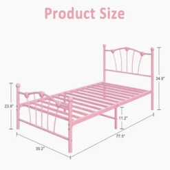 Twin Size Bed Frame With Iron-Art Sweet Heart Headboard & Footboard 9 Twin Size Bed Frame With Iron-Art Sweet Heart Headboard & Footboard -Garvee Sales GUEST 1401129d bf5f 479f b650 db4e9b38a143