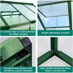 Garvee Greenhouse For Outdoors, Polycarbonate Greenhouse With Quick Setup Structure And Roof Vent, Aluminum Greenhouses Heavy Duty For Garden, Lawn 13 Garvee Greenhouse For Outdoors, Polycarbonate Greenhouse With Quick Setup Structure And Roof Vent, Aluminum Greenhouses Heavy Duty For Garden, Lawn -Garvee Sales GUEST 140a4d6f b0cc 4515 b004 ab45b7ebd8d1