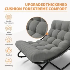 Outdoor Papasan Rocking Chair With Thick Waterproof Cushion, Heavy Duty Metal Rocker Chair,Comfy Lounge Chair For Indoor Living Room, Patio, Garden 12 Outdoor Papasan Rocking Chair With Thick Waterproof Cushion, Heavy Duty Metal Rocker Chair,Comfy Lounge Chair For Indoor Living Room, Patio, Garden -Garvee Sales GUEST 14541d33 85c6 4a47 82b8 25a01cd35f9d
