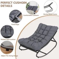 Patio Rocking Chair With Thick Cushion, Comfy Indoor/Outdoor Lounge Rocker For Porch, Garden, Living Room 14 Patio Rocking Chair With Thick Cushion, Comfy Indoor/Outdoor Lounge Rocker For Porch, Garden, Living Room -Garvee Sales GUEST 15192512 17bf 4930 b84b 605d0e2a2252