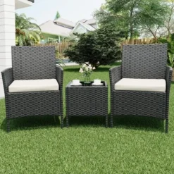 Patio Furniture Set 3 Pieces,Outdoor Patio Conversation Sets, PE Rattan Wicker Furniture Sets With 2 Chairs 16 Patio Furniture Set 3 Pieces,Outdoor Patio Conversation Sets, PE Rattan Wicker Furniture Sets With 2 Chairs -Garvee Sales GUEST 15bac0d4 8f3d 455c b432 81da28fb1d94