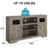 34'' Tall Farmhouse LED TV Stand,Entertainment Center With Storage