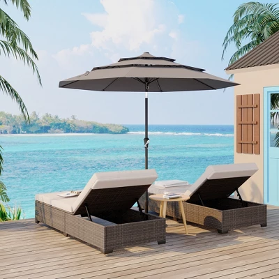 Outdoor 3 Tier Vented Large Market Table Umbrella, 9FT Patio 3 Tier Umbrella Canopy, Heavy Duty Patio Umbrellas 3 Tiers, 8 Ribs, Hand Crank 1 Outdoor 3 Tier Vented Large Market Table Umbrella, 9FT Patio 3 Tier Umbrella Canopy, Heavy Duty Patio Umbrellas 3 Tiers, 8 Ribs, Hand Crank