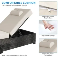 Garvee Outdoor PE Wicker Chaise Lounge Chairs Set Of 2 Patio Brown Rattan Reclining Chair Adjustable Backrest Pool Sunbathing Recliners 15 Garvee Outdoor PE Wicker Chaise Lounge Chairs Set Of 2 Patio Brown Rattan Reclining Chair Adjustable Backrest Pool Sunbathing Recliners -Garvee Sales GUEST 17b779ae 6399 4f7d 96f9 8bf95f0d7a01