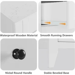 5 Drawers Dresser For Bedroom, Farmhouse Tall Wood Chest Of Drawers For Clothes, Big Storage Dressers Organizer With Gold Handles For Bedroom, White 10 5 Drawers Dresser For Bedroom, Farmhouse Tall Wood Chest Of Drawers For Clothes, Big Storage Dressers Organizer With Gold Handles For Bedroom, White -Garvee Sales GUEST 1872a7c0 bd2c 47d0 ae91 5bf09a0b003e