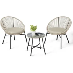 3 Pieces Outdoor Acapulco Chair Patio Bistro Set With Glass Top Table, Modern Patio Conversation Chairs Set Of 2 For Balcony, Garden, Backyard 21 3 Pieces Outdoor Acapulco Chair Patio Bistro Set With Glass Top Table, Modern Patio Conversation Chairs Set Of 2 For Balcony, Garden, Backyard -Garvee Sales GUEST 18d094df b9b7 44d2 861a 6b073f64e312