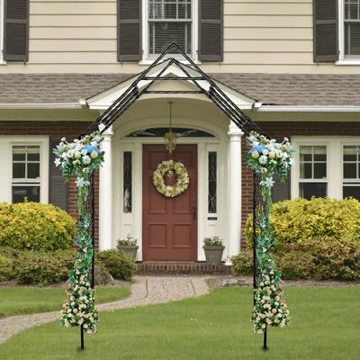 Steel Garden Arch Arbor Trellis 7.87x3.93Ft Metal Outdoor Patio Arch For Climbing Plants, Wedding, Yard, Garden Decor, Weather-Resistant 1 Steel Garden Arch Arbor Trellis 7.87x3.93Ft Metal Outdoor Patio Arch For Climbing Plants, Wedding, Yard, Garden Decor, Weather-Resistant