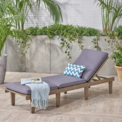 Outdoor Chaise Lounge With Cushion, Wooden Patio Reclining Chair With Adjustable Backrest, Sunbathing Chair For Patio Pool Garden Backyard 15 Outdoor Chaise Lounge With Cushion, Wooden Patio Reclining Chair With Adjustable Backrest, Sunbathing Chair For Patio Pool Garden Backyard -Garvee Sales GUEST 19047875 9e22 4db1 be73 0241448100a1