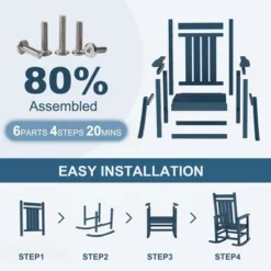 Outdoor HDPE Rocking Chairs – Oversized All-Weather Patio Rockers – Heavy Duty 350lb Capacity, Anti-Rollover Design (Blue) 11 Outdoor HDPE Rocking Chairs – Oversized All-Weather Patio Rockers – Heavy Duty 350lb Capacity, Anti-Rollover Design (Blue) -Garvee Sales GUEST 19b36f30 fab2 4c6c aebc f8f7fe709e13