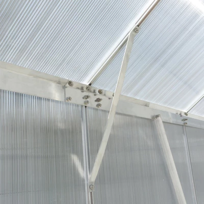 Polycarbonate Greenhouse, Aluminum Walk-in Greenhouses With Raised Base, Plant Greenhouse With Rain Gutter For Outdoor Garden Backyard 4 Polycarbonate Greenhouse, Aluminum Walk-in Greenhouses With Raised Base, Plant Greenhouse With Rain Gutter For Outdoor Garden Backyard - Image 4