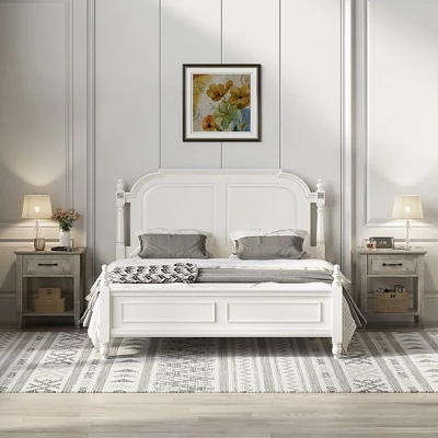 Garvee Gray Square Nightstand With Storage Drawer For Bedroom Living Room 1 Garvee Gray Square Nightstand With Storage Drawer For Bedroom Living Room